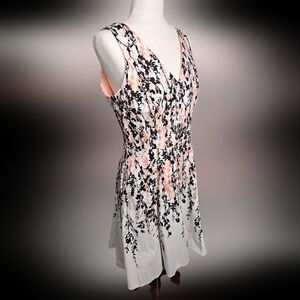 WHBM A-Line Summer Lined Floral Cotton Tank Dress Size 12